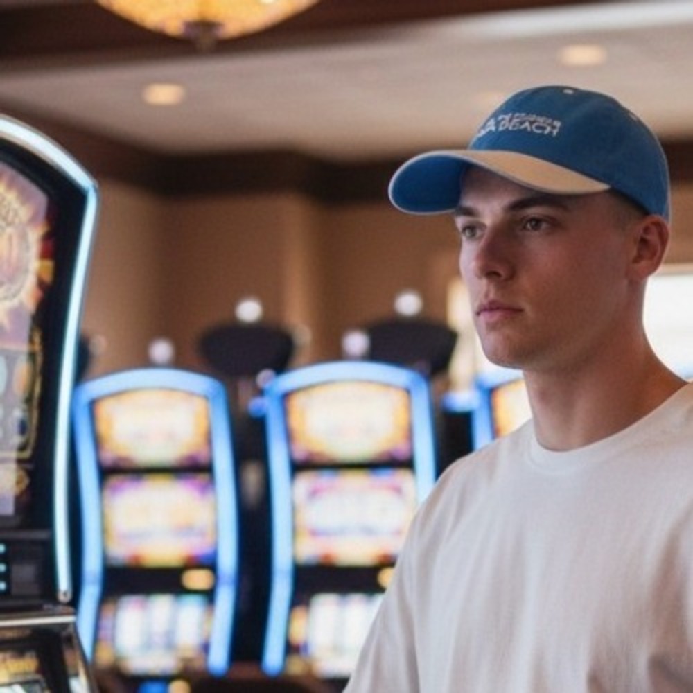 The Casino Dania Beach Baseball Hat Blue White Embroidered Cotton Adjustable Cap